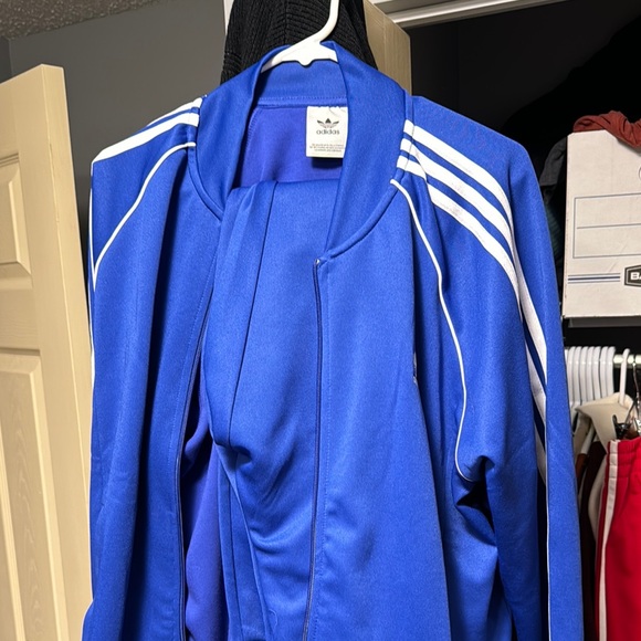 Adidas Blue Bomber Jacket - Picture 1 of 1